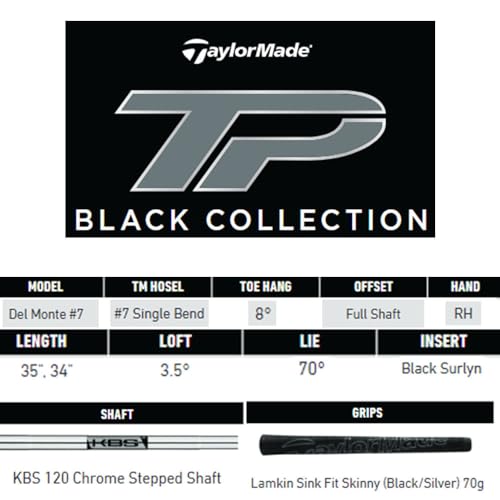 TaylorMade Golf TP Black Putter for Golf Enthusiasts on the Green
| TaylorMade DelMonte SB Black Putter Best for Long P