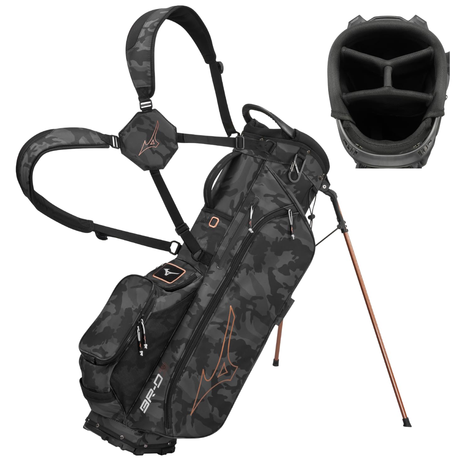 Mizuno BR-D3 Stand Golf Bag for Men on the Course
| Mizuno BR-D3 Stand Golf Bag with Large Pockets and Durable Design
|