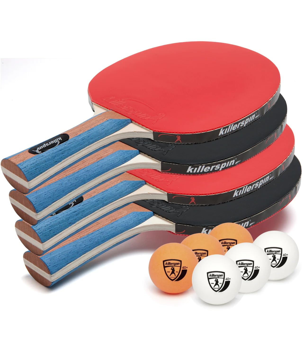 Jet Set of 4 Table Tennis Paddle for Beginner to Advanced Players
| 4 Ping Pong Paddles and 6 Ping Pong Balls Set for T